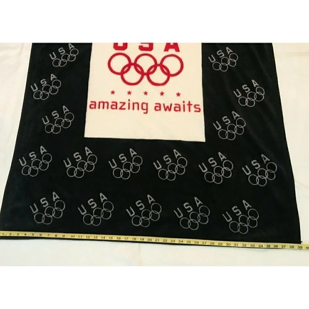 Northwest Fleece Olympic Stadium Throw Blanket Rings USA Amazing Awaits